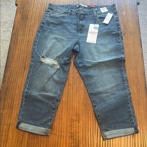 Celebrity Pink Blue Boyfriend Jeans Distressed